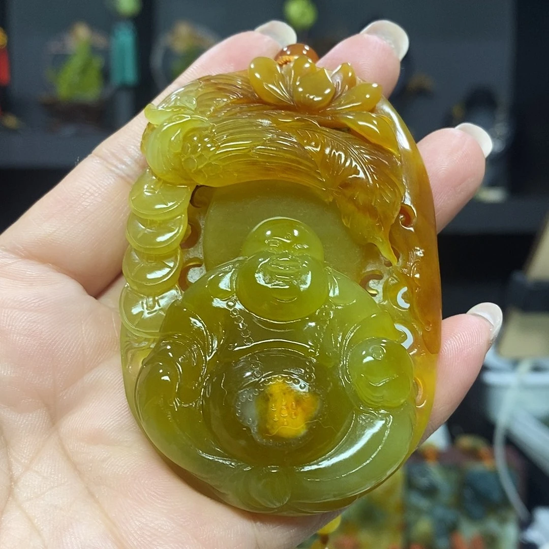 未镶嵌岫玉挂件吊坠项链