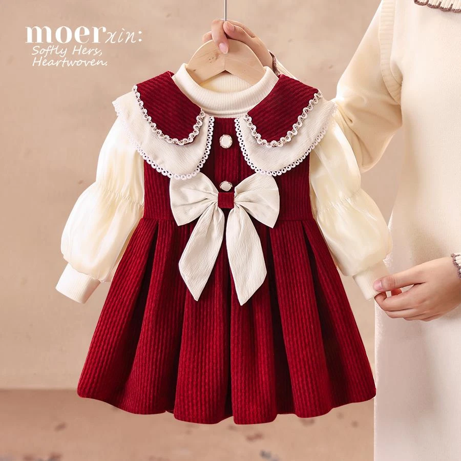 巴拉巴拉童装适用女童连衣裙两件套秋冬季2025春秋新款洋气宝宝周