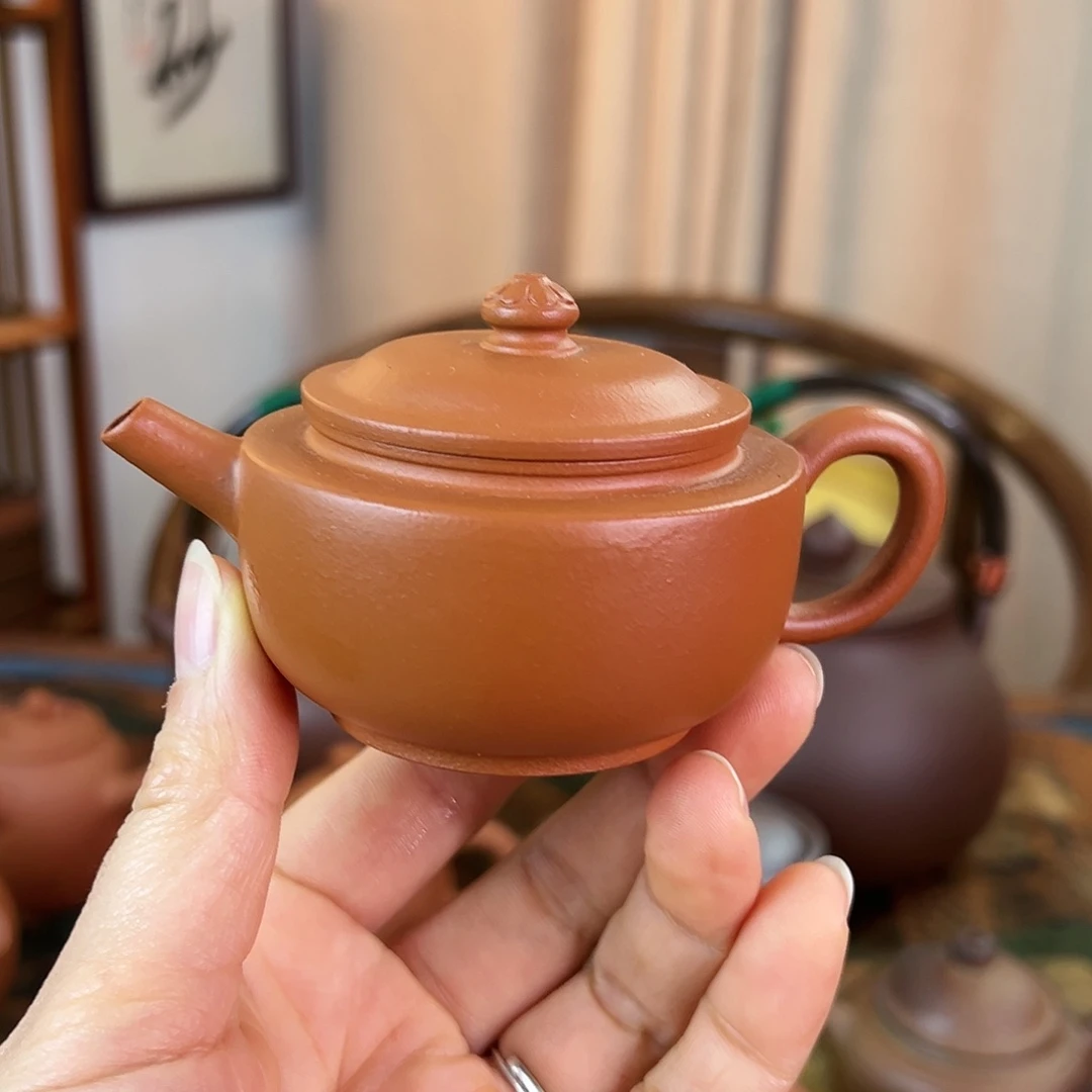 紫砂茶壶精品 露华壶 生砂朱泥 110cc