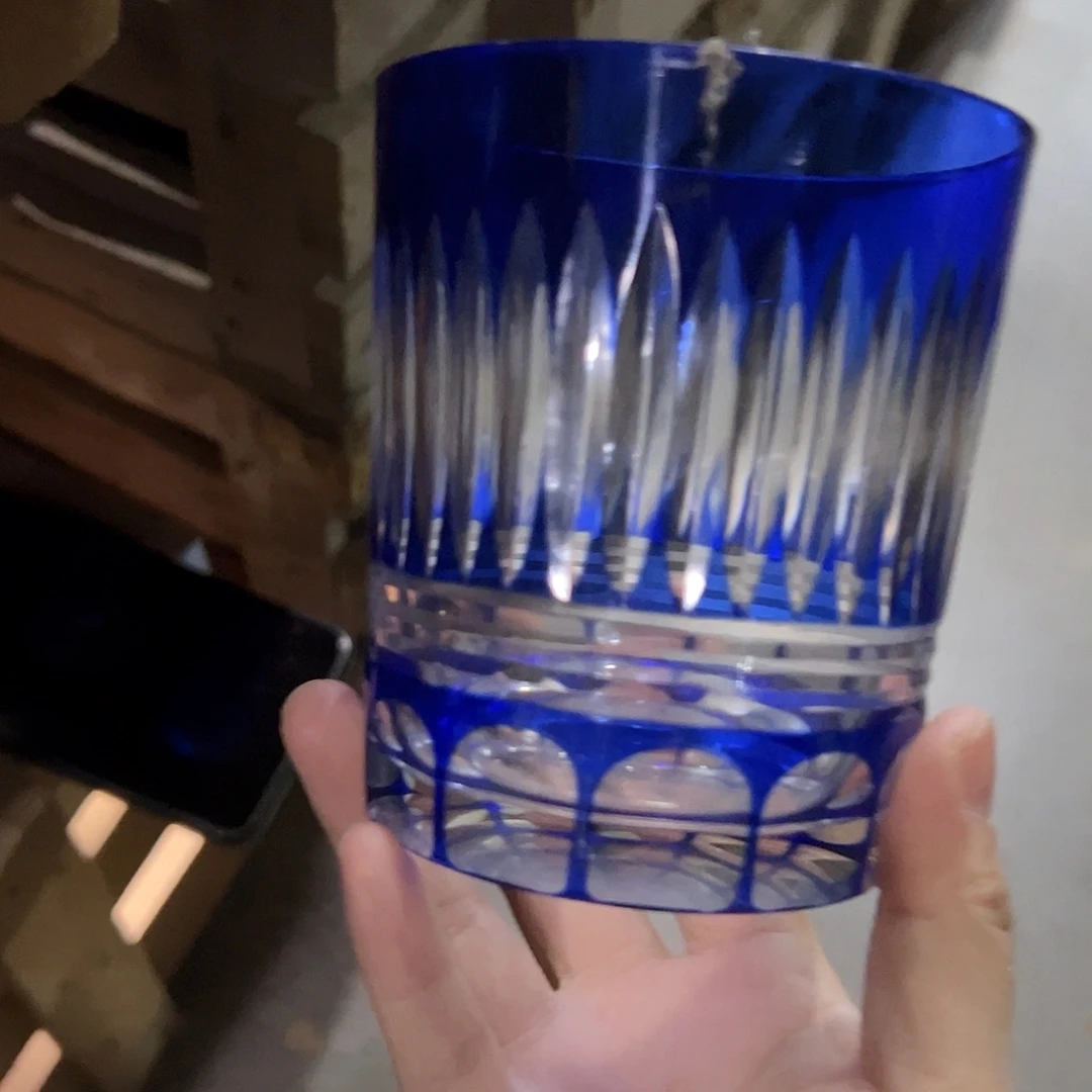 水晶玻璃平底款微瑕一个