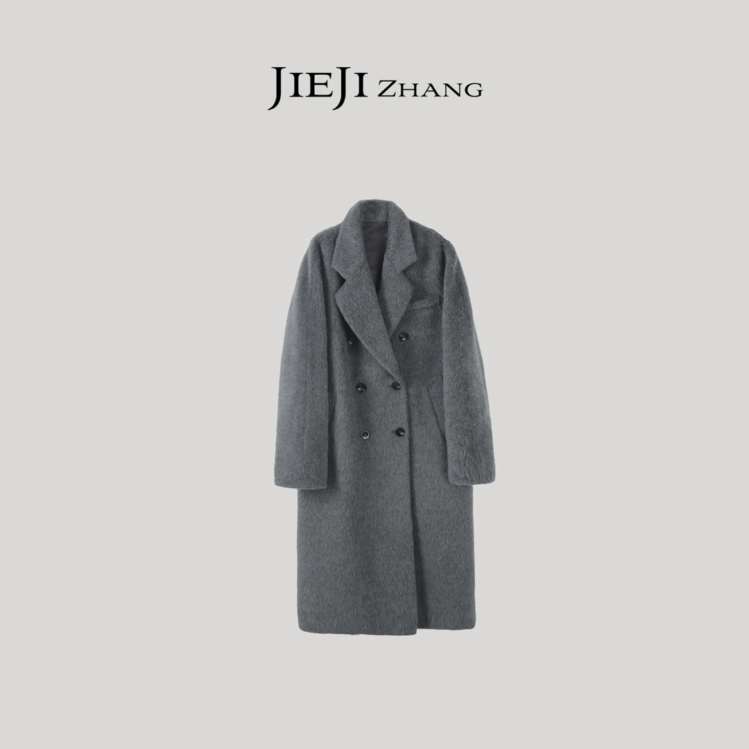 【JIEJI ZHANG】苏力澳毛高级定制秋冬时尚百搭大衣351345