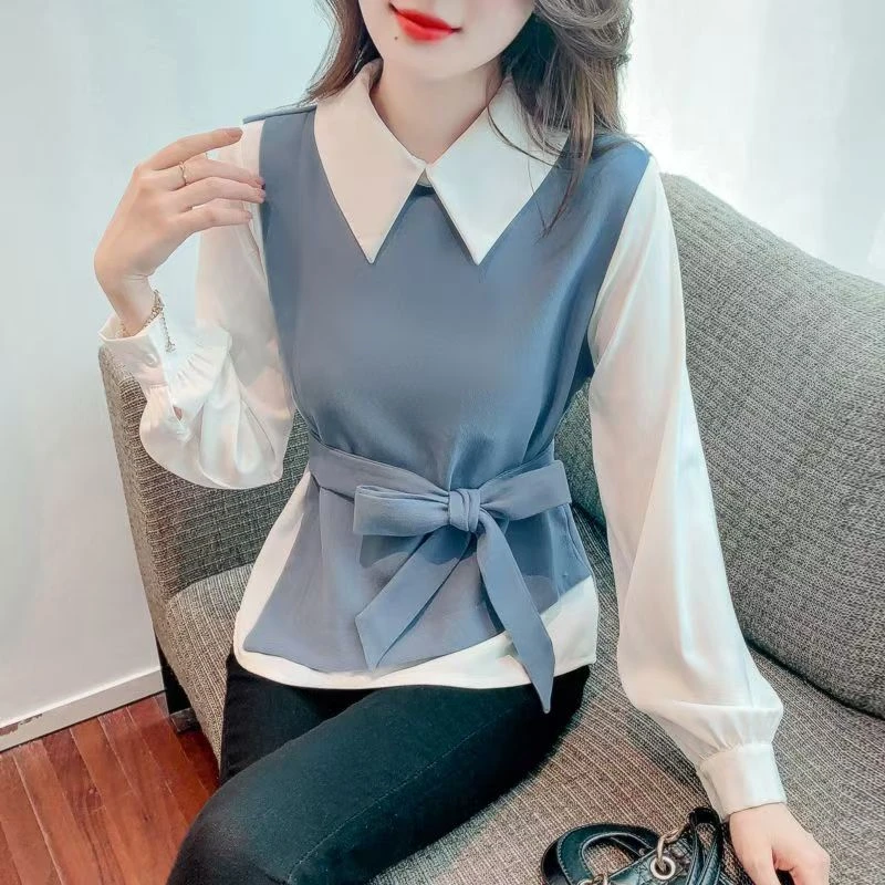 清-薄款POLO领长袖法式衬衫-3117