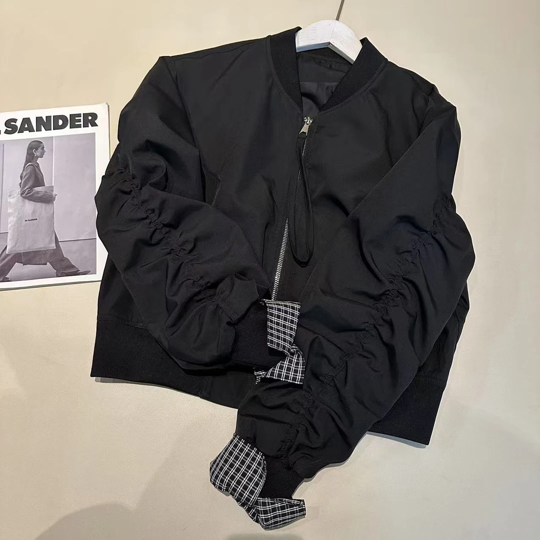 《姚家优麦汇》Y5282早春款棒球服设计感百搭时尚外套休闲女款