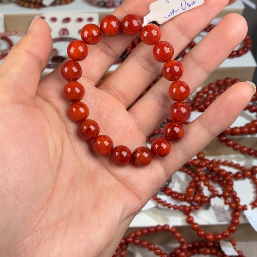 南红玛瑙未镶嵌手链