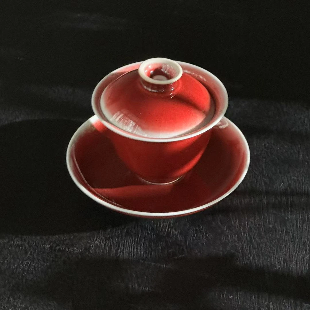 NSX4036[学茶严选]郎红盖碗两件套