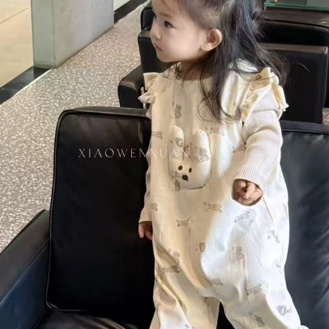 小温暖背带单层套装
