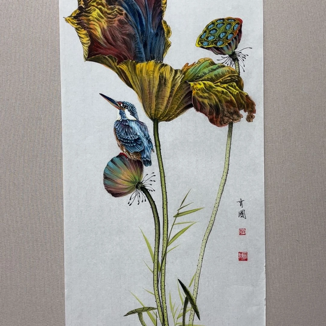 国画艺术家真人手绘