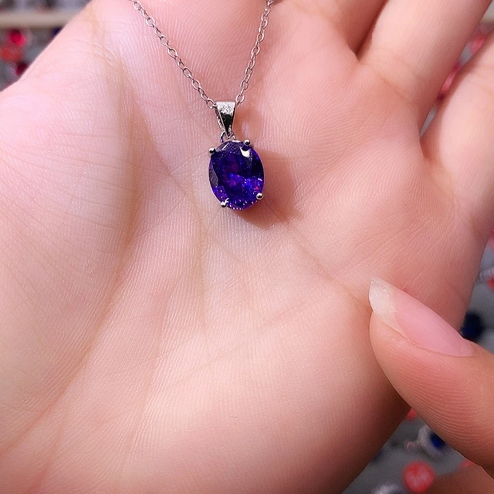 紫晶吊坠(赠链)银S925镶嵌