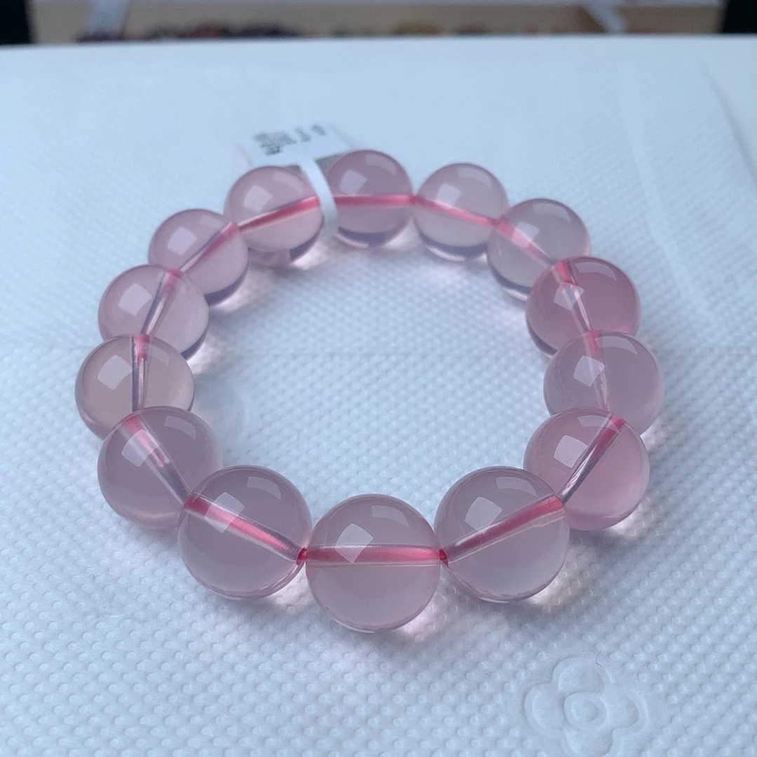 水晶手串未镶嵌粉水晶