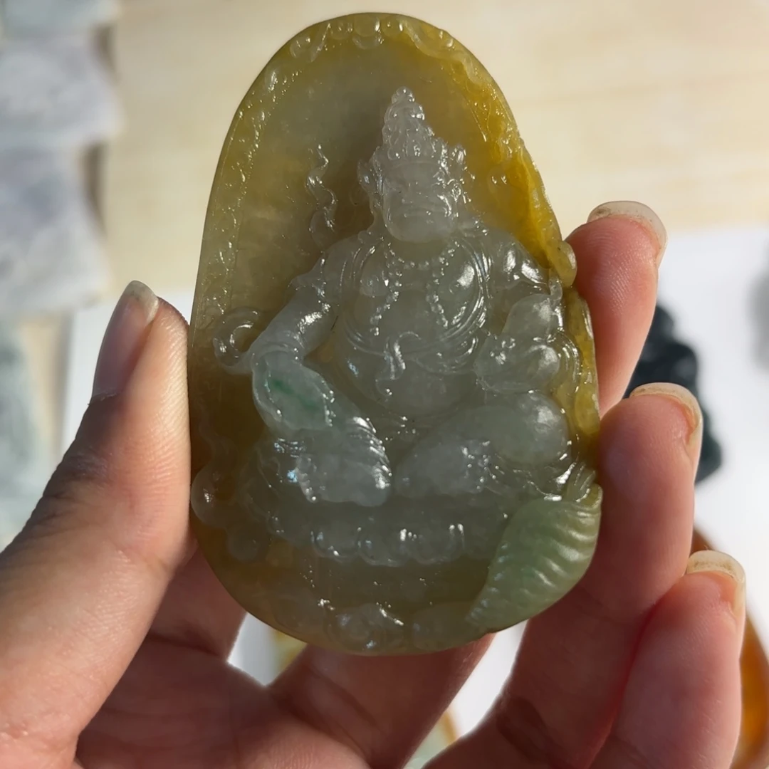 定制翡翠未镶嵌黄财神