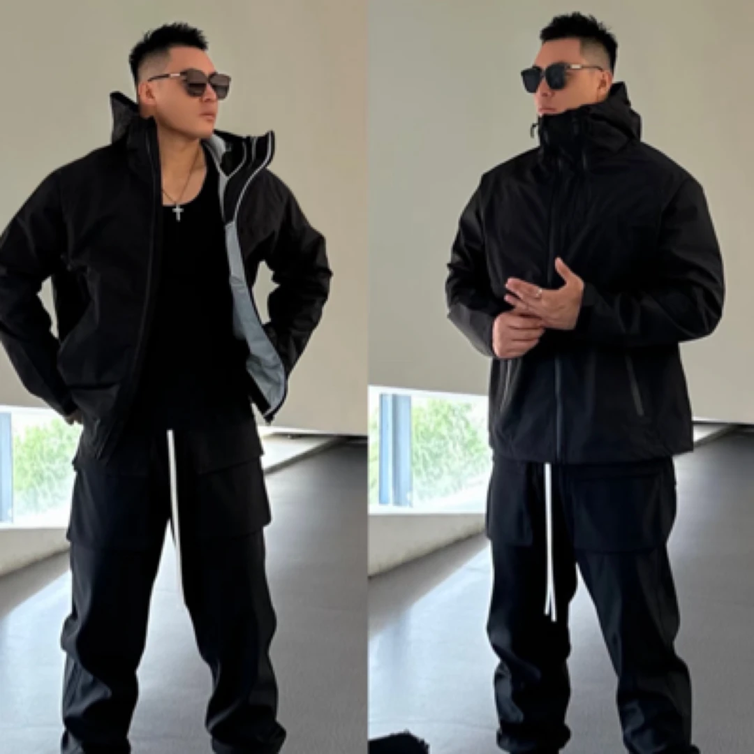 小金新款户外全压胶情侣冲锋衣