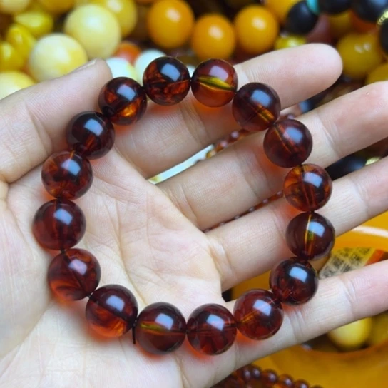 琥珀未镶嵌手链蜜蜡