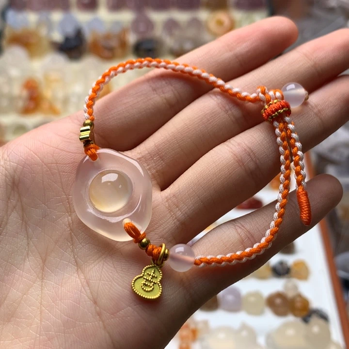 玛瑙/玉髓未镶嵌玛瑙煎蛋手绳