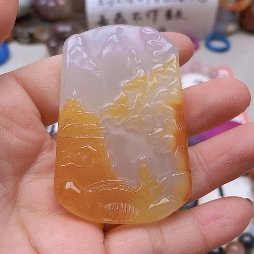 【闪购商品】未镶嵌玛瑙/玉髓珠宝半成品河**哥