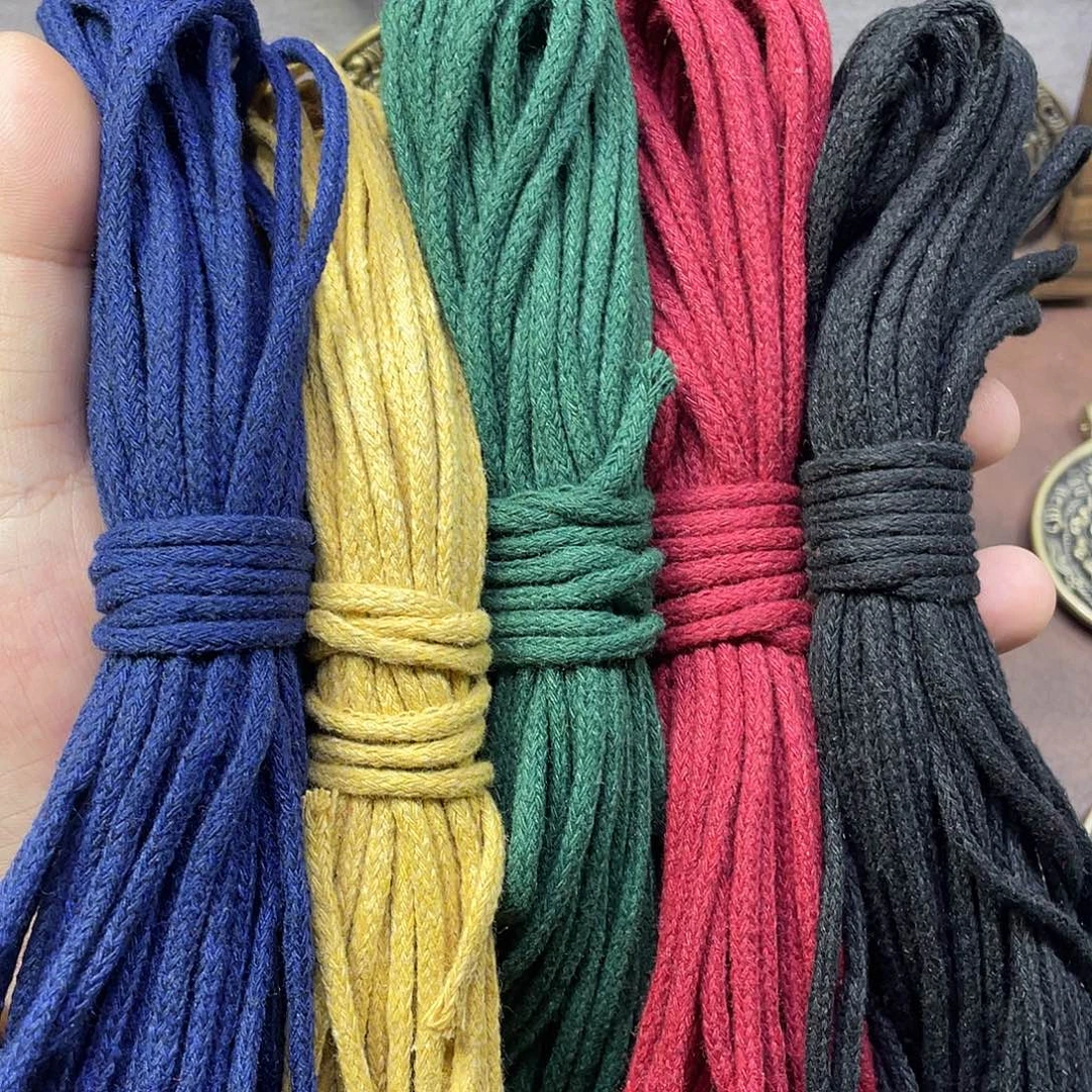 五种颜色包芯棉绳各10米