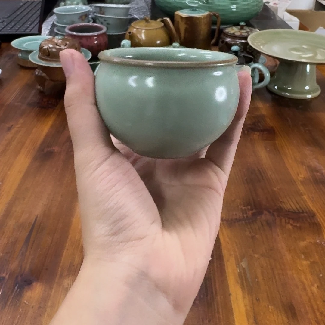 龙泉青瓷茶器微瑕8328