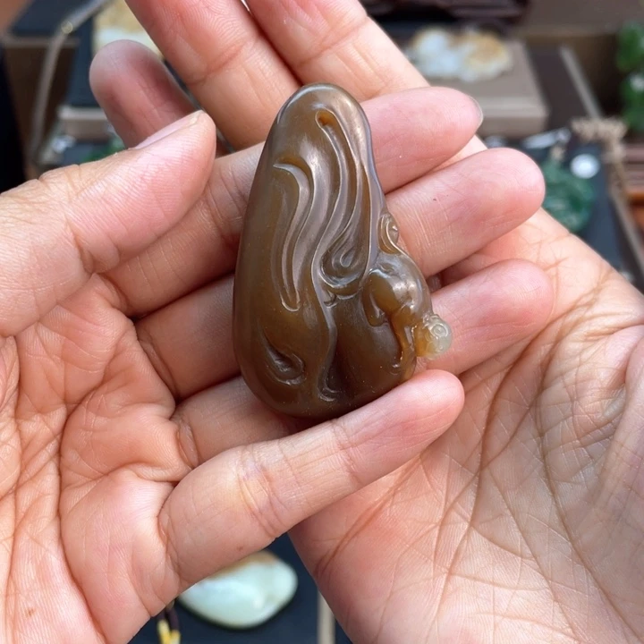 和田玉未镶嵌吊坠(不含链)