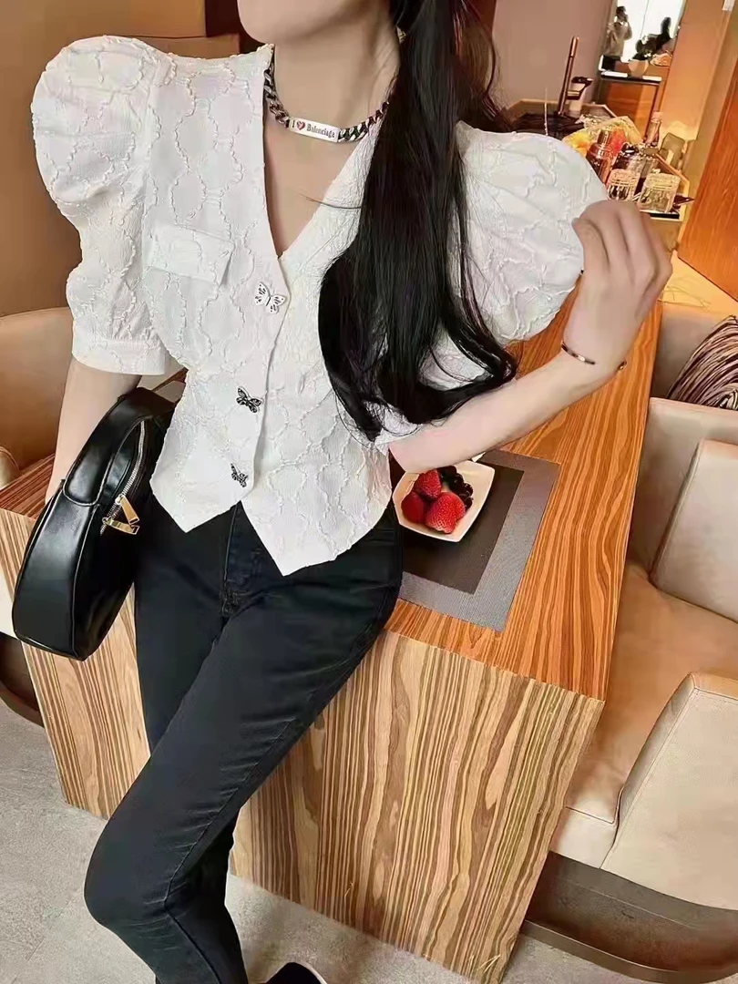 2025夏季新款蕾丝显瘦法式