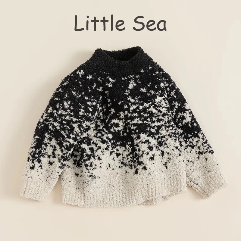 儿童渐变雪花毛衣