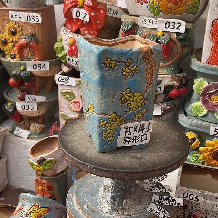 粗陶材质多肉花盆