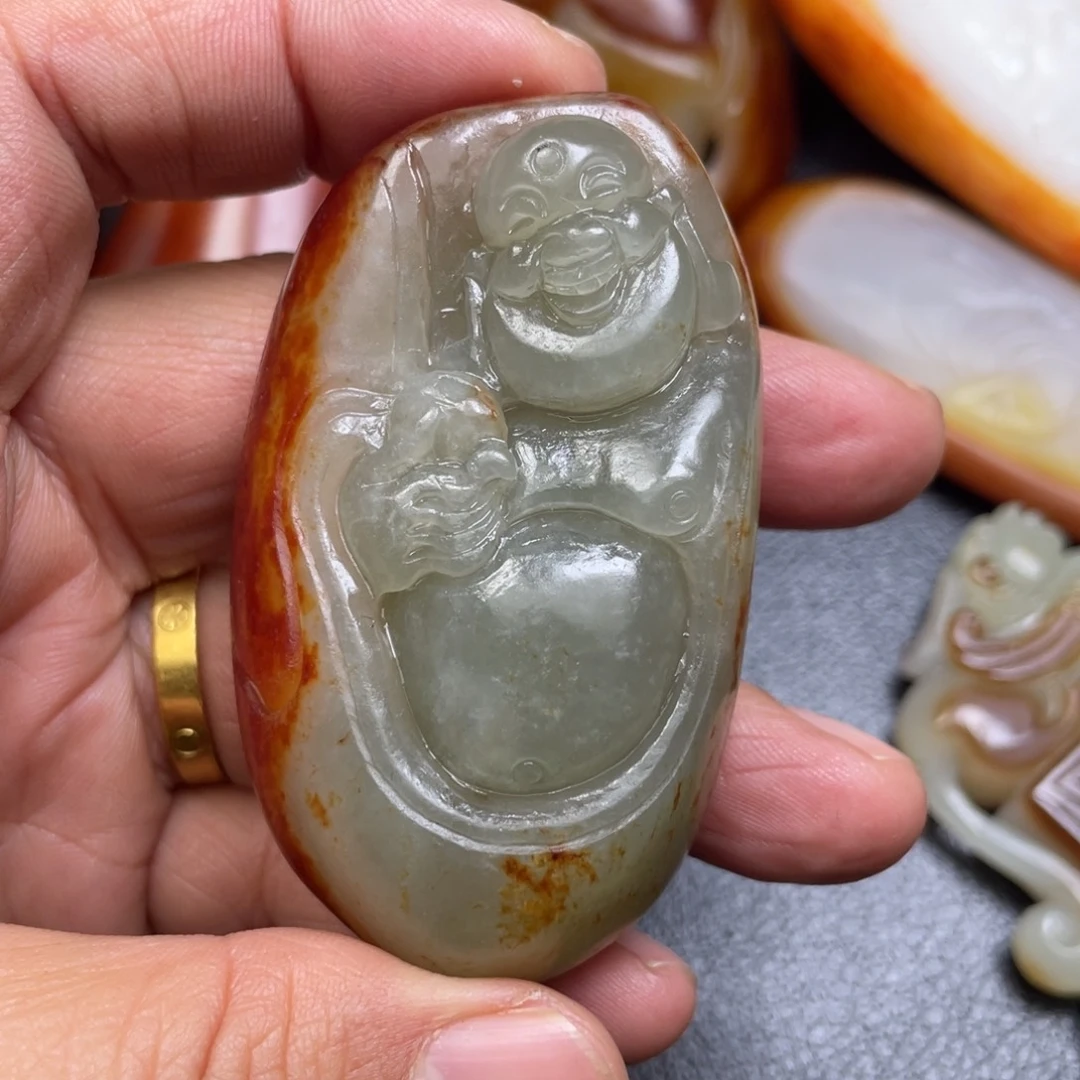 和田玉未镶嵌挂件