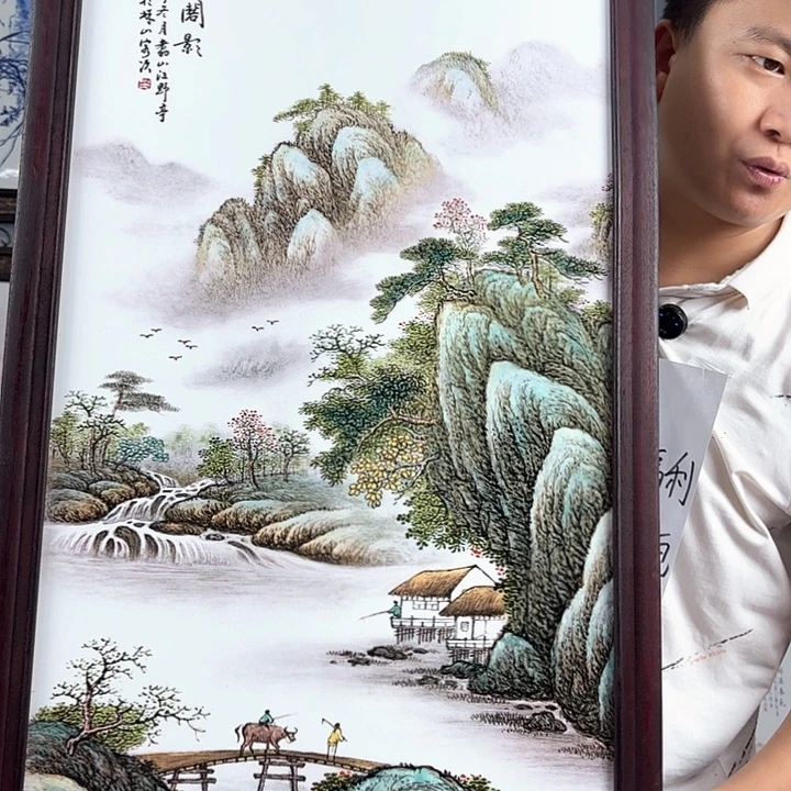 摆件景德镇瓷板画