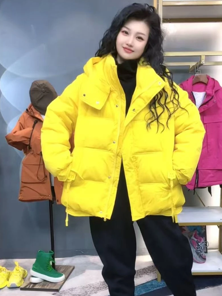 奇奇家时尚韩版大码女装2025冬季新款加厚保暖棉服外套