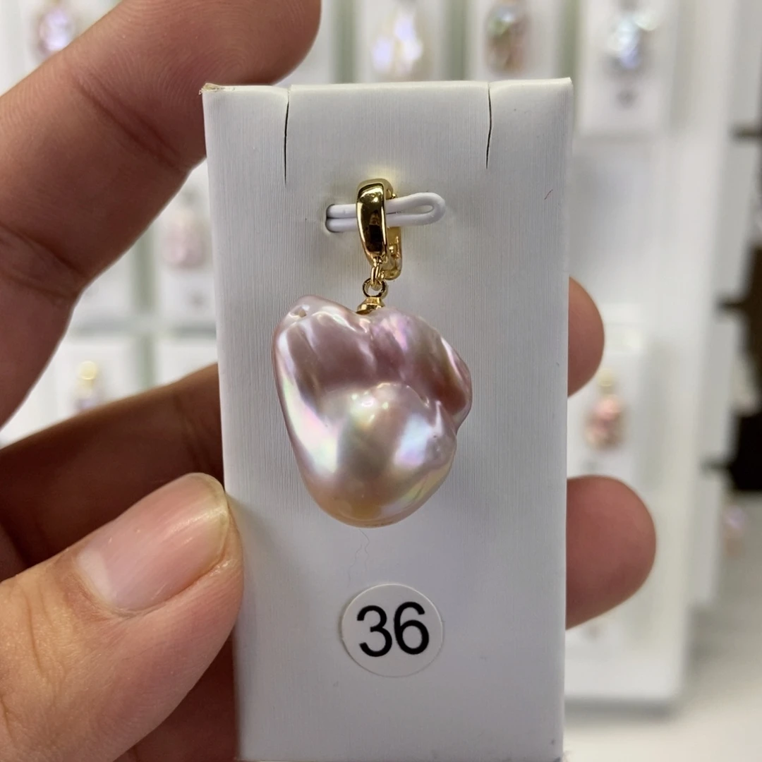 吊坠(不含链)淡水珍珠合金