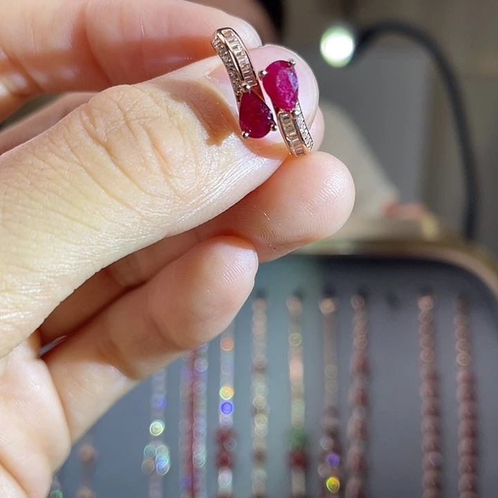 红宝石银S925镶嵌戒指