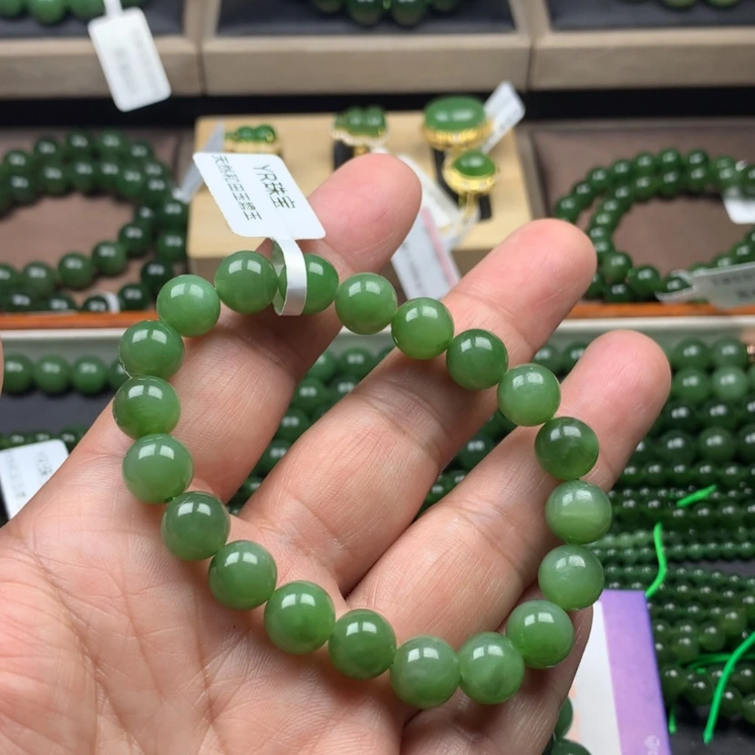 【闪购商品】和田玉（碧玉）手串未镶嵌10m m