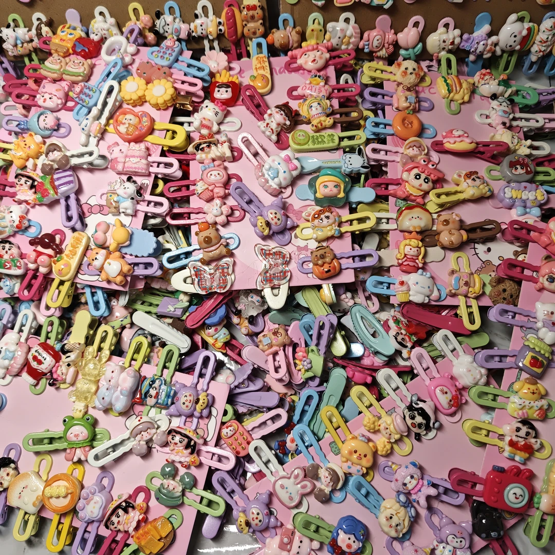 发夹混装三丽鸥KT食玩海绵宝宝蜡笔小新（默认微瑕，清货无售后）