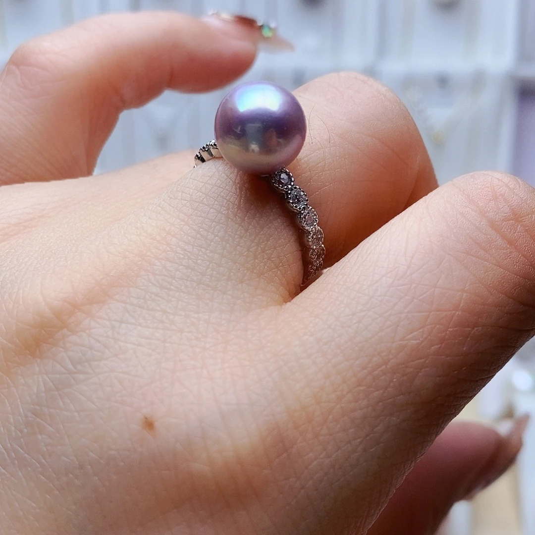 淡水珍珠戒指合金