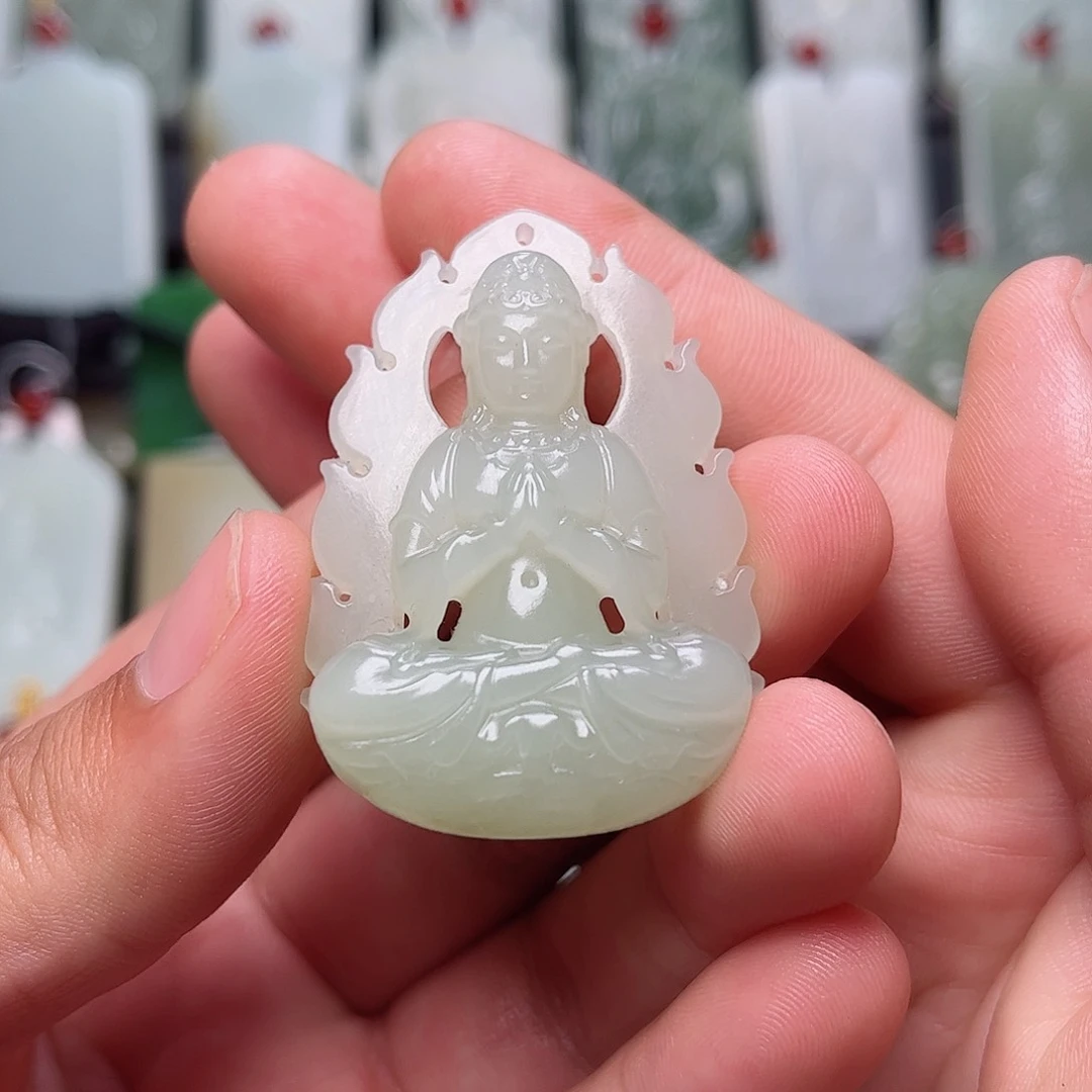 和田玉挂件未镶嵌小*哥