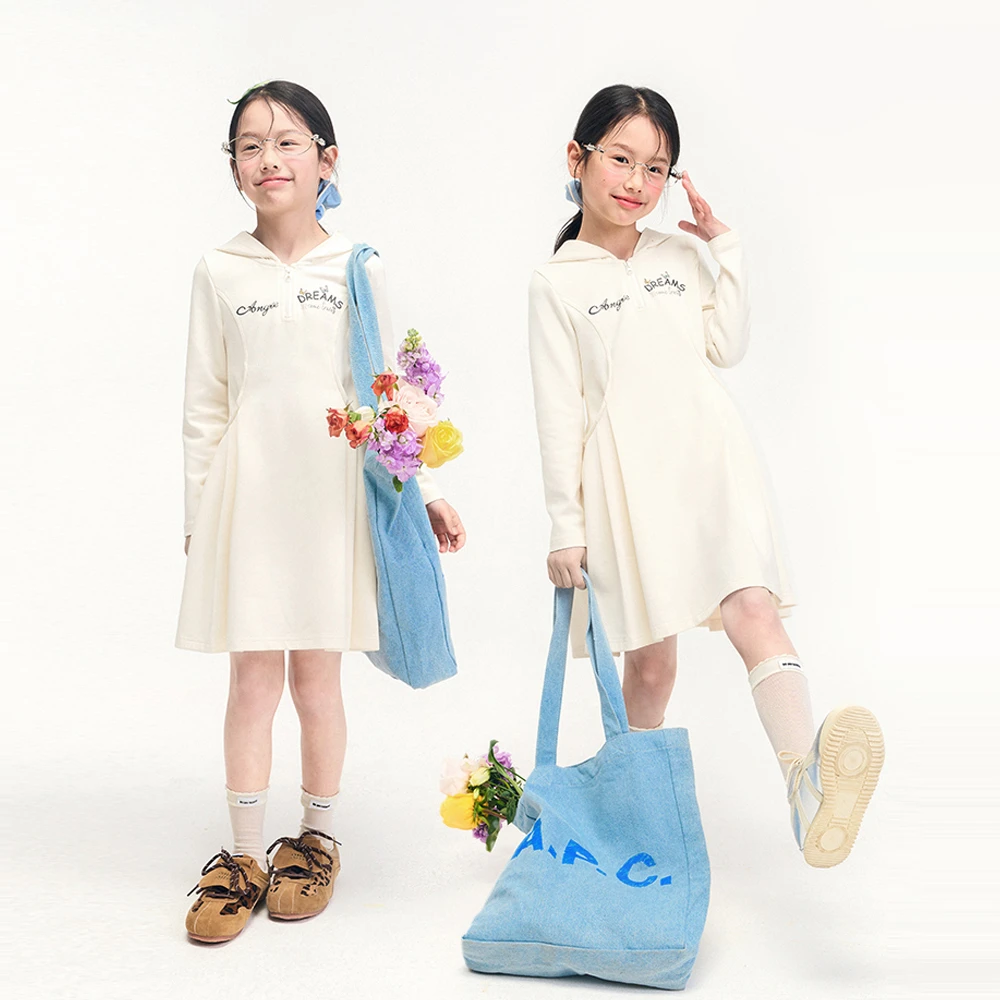 女童连衣裙春装2025新款洋气儿童卫衣裙春秋小女孩公主裙春季裙子