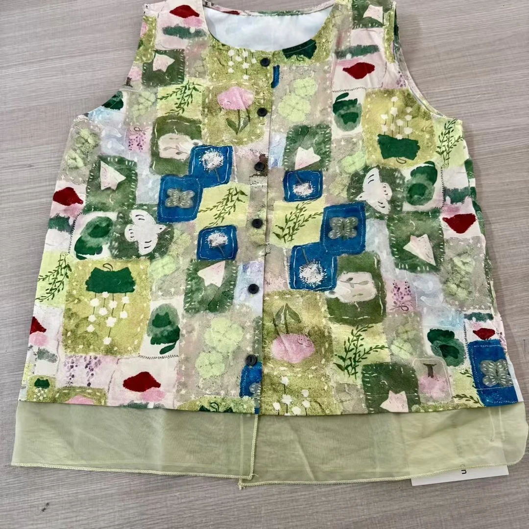 两面可穿洋气小众时尚设计感新中式无袖上衣2025夏季16535