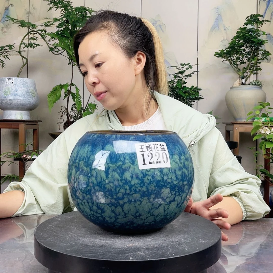 紫砂花盆王嫂花盆直播0607-1220高17口14