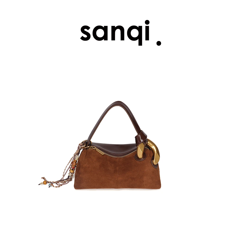 【软枕头2830】sanqimtime小叁七2830#麂皮质感迷你手提包枕头包包