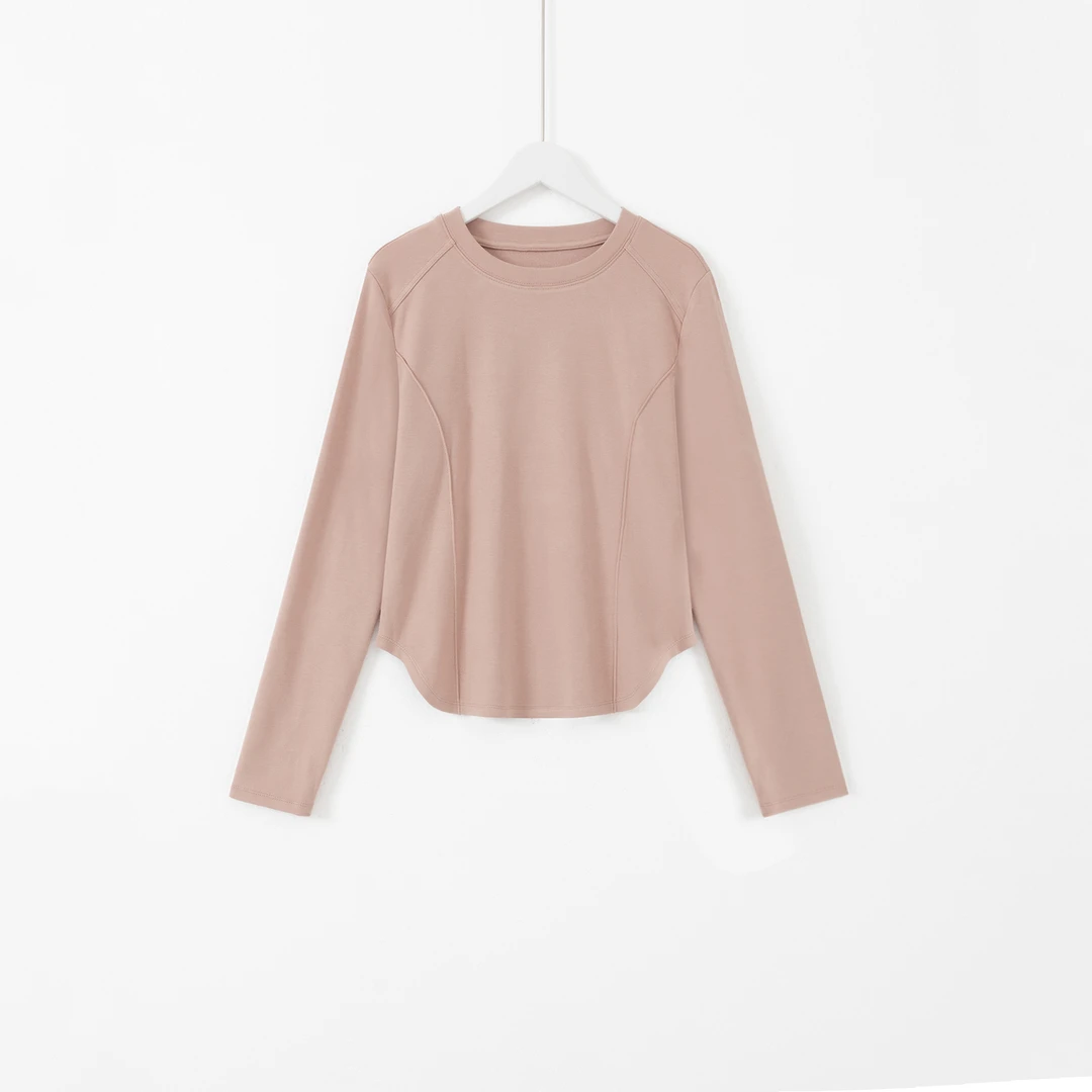 几里与麻 圆领收腰修身内搭打底衫 衣长54胸围90 2111757