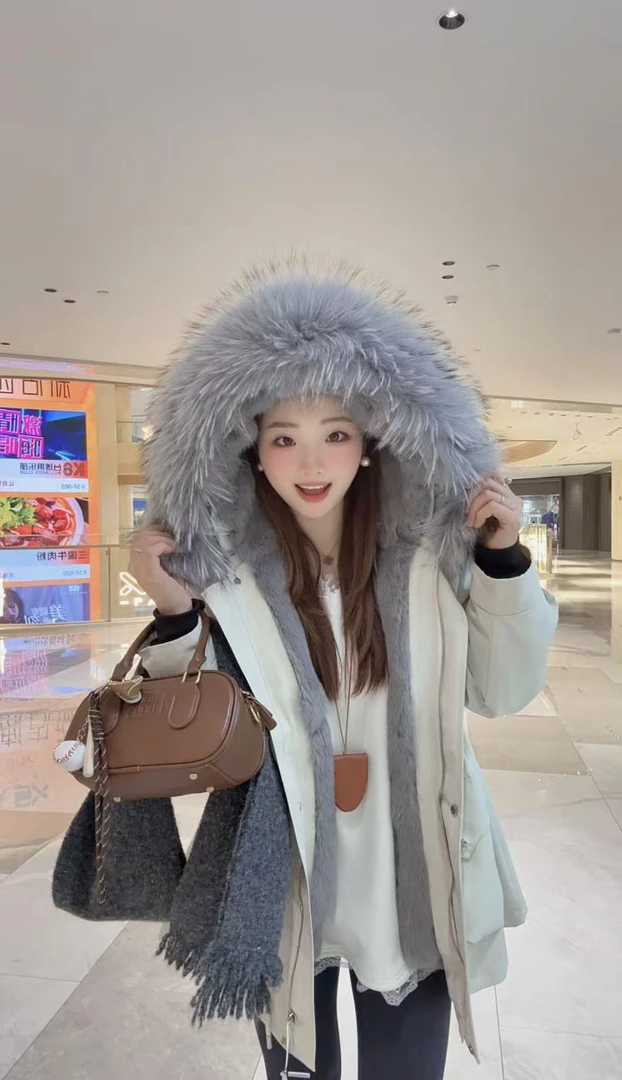 TD大糖【温美人】2整板长毛马甲款可拆卸派克服