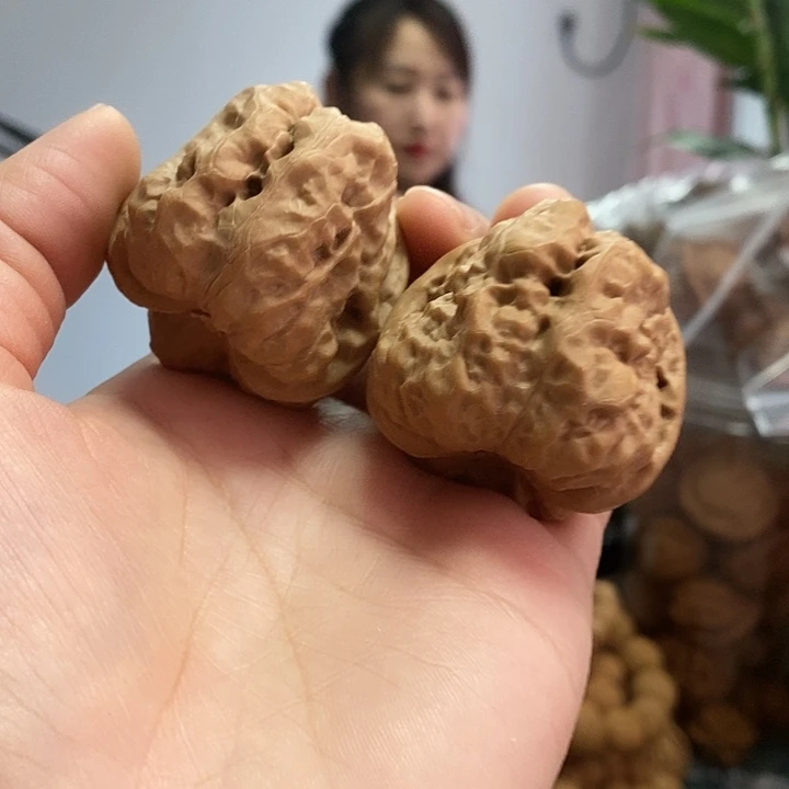 把件文玩核桃42蛤蟆头红皮大肚子