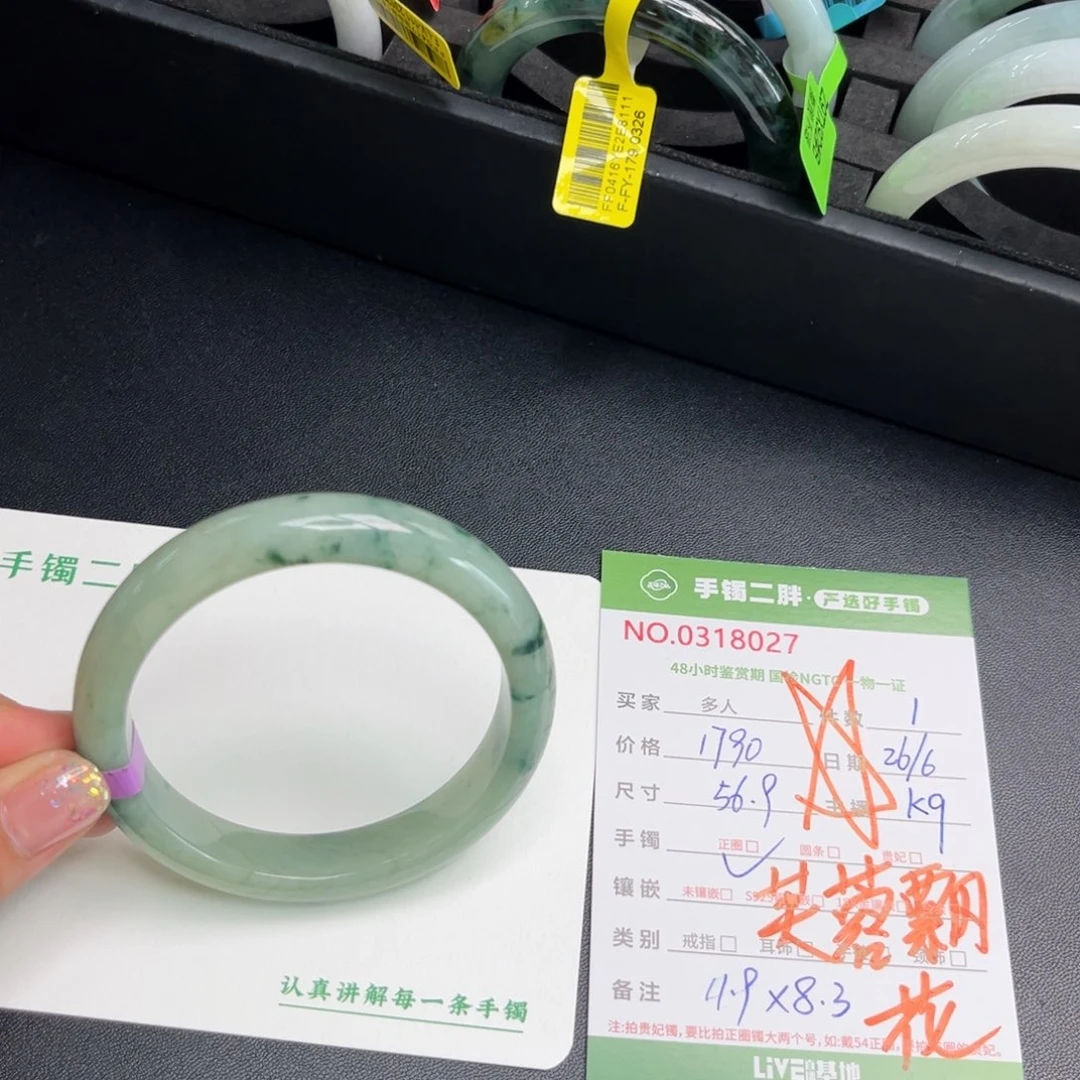 翡翠手镯（开口镯）未镶嵌