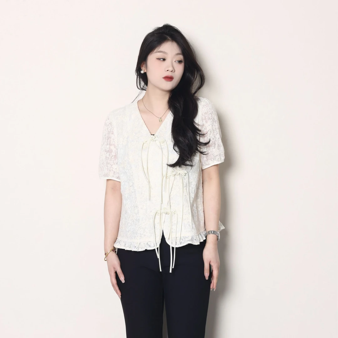 QC宣宣【暮晚归】微胖大码女夏气质显瘦新中式国风衬衫 ZY405J77