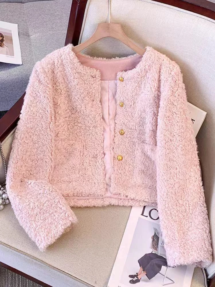 【贺筱姐】时尚洋气百搭小香风毛毛外套W291款