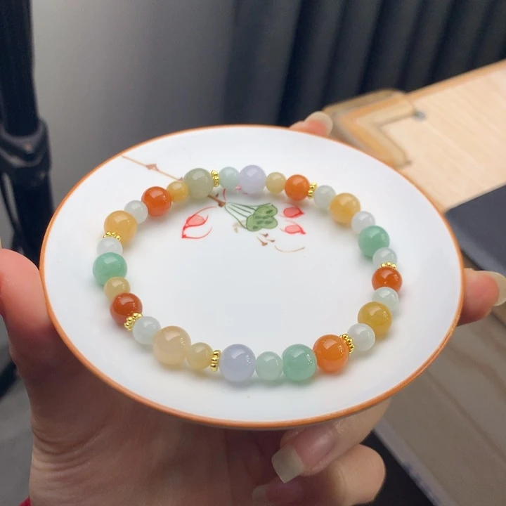 翡翠未镶嵌手链翡翠y1225 卡7.6