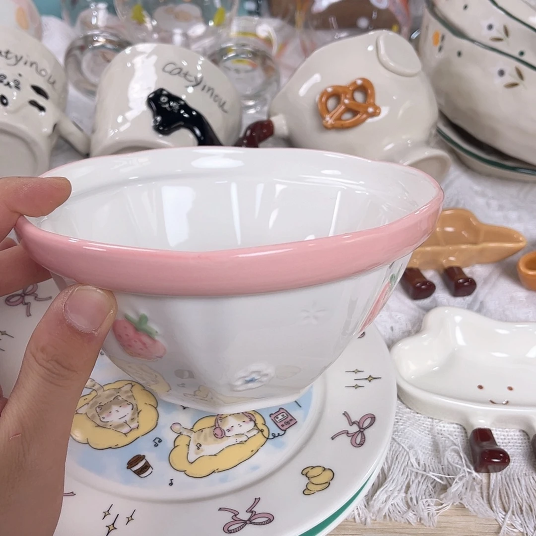 碗盘草莓之恋六寸碗