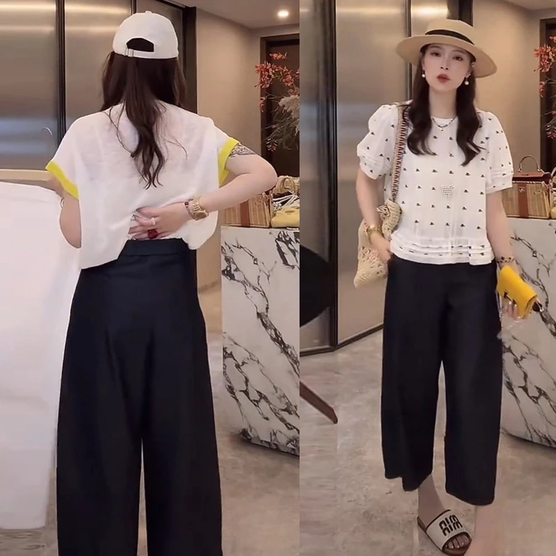 减龄波点衬衫裤子两件套2025新款休闲潮流个性独特慵懒感韩系套装