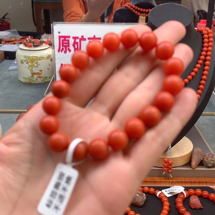 未镶嵌手串南红玛瑙保山原矿南红大水沟锦红手串10+