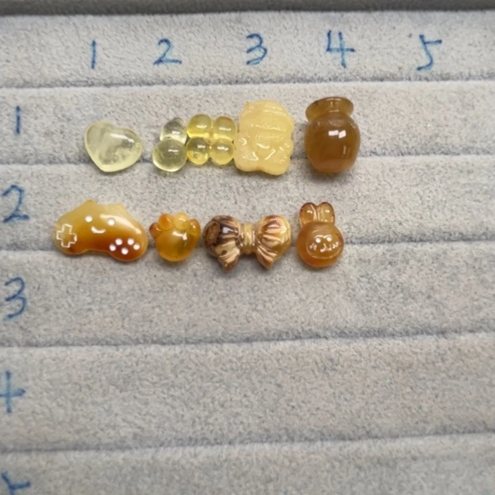 裸石琥珀未镶嵌珏*?天然蜜蜡配件