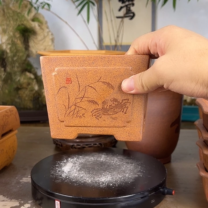 紫砂花盆紫砂花盆10.5-8.5