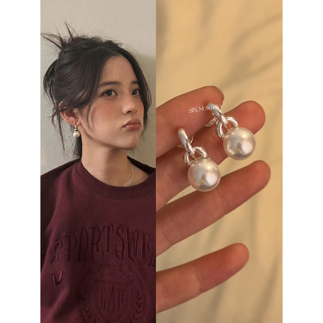 铜合金耳饰 耳饰无耳洞娜比耳夹耳钉气质简约女一体式蚊香盘耳夹